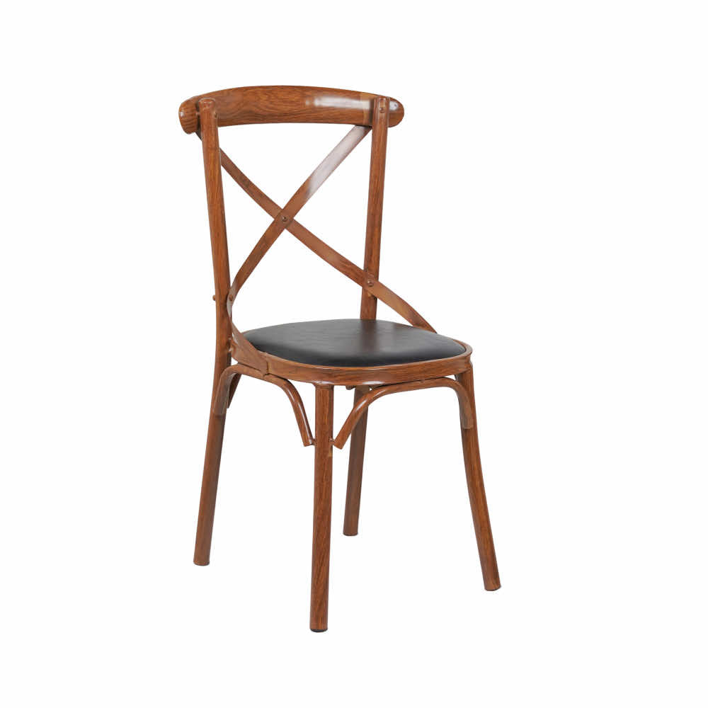 Cross Metal Cafe Chair