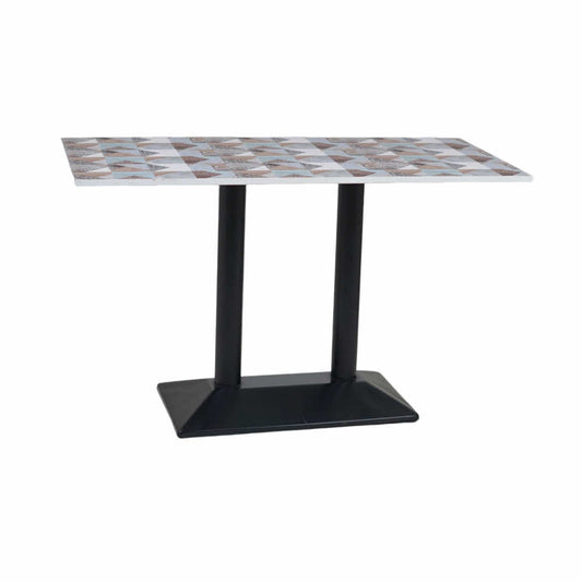 Diamond Box Double Pillar Table Base Designer Top