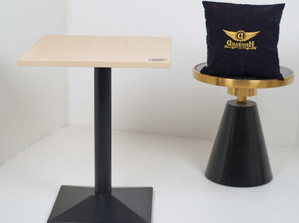 Diamond Single Pillar Table Base Beige Top