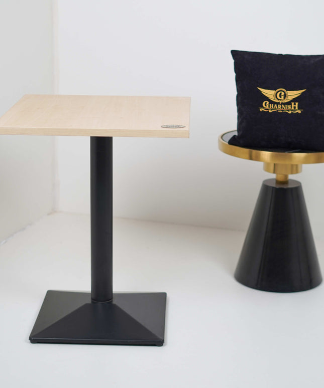 Diamond Single Pillar Table Base Beige Top