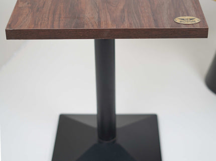 Diamond Single Pillar Table Base Walnut Top