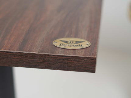 Diamond Single Pillar Table Base Walnut Top