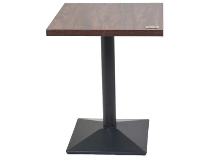 Diamond Single Pillar Table Base Walnut Top