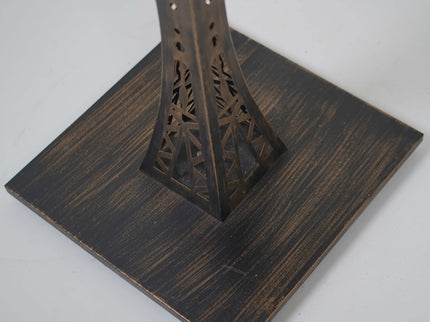 Eifel Table Base Tile Top With Gold Metal Edge Banding