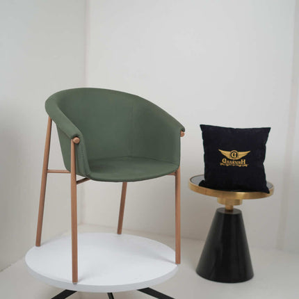 Fiza Green Metal Cafe Chair