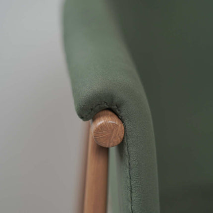 Fiza Green Metal Cafe Chair