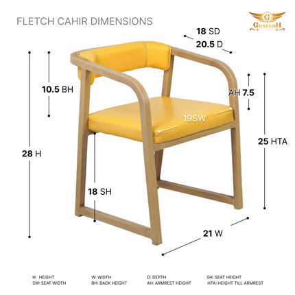 Fletch Metal Yellow Chair