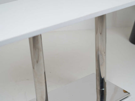 Ghana SS Double Pillar Table Base White Top
