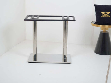 Ghana SS Double Pillar Table Base For 4 Seater