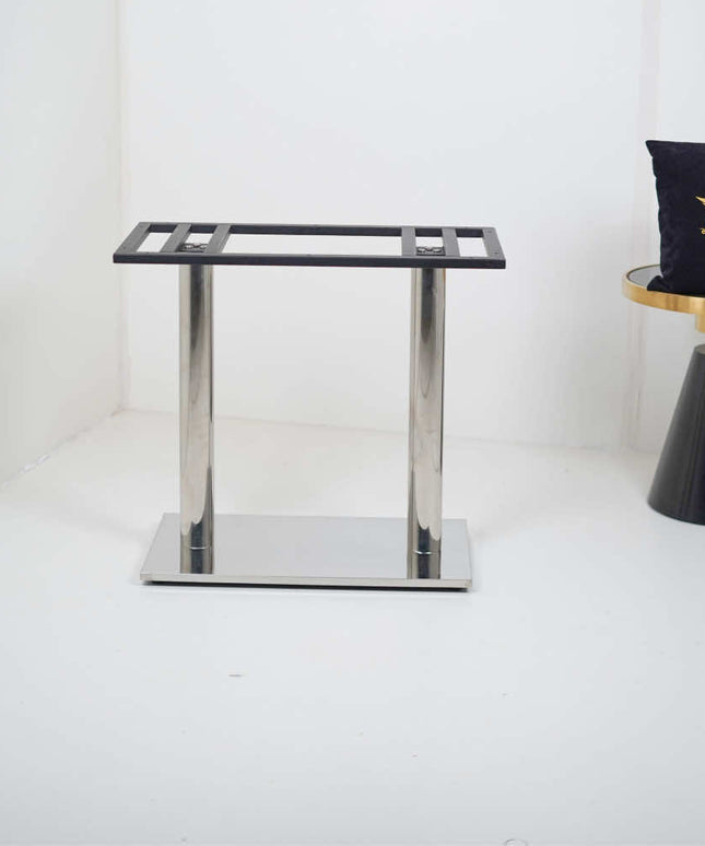 Ghana SS Double Pillar Table Base For 4 Seater
