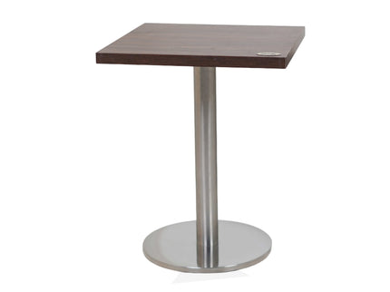 Ghana SS 2 Seater Table With Dark Walnut Top