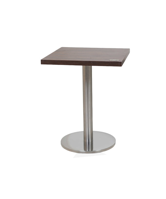 Ghana SS 2 Seater Table With Dark Walnut Top