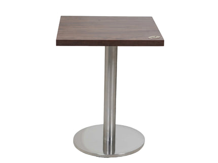 Ghana SS 2 Seater Table With Dark Walnut Top