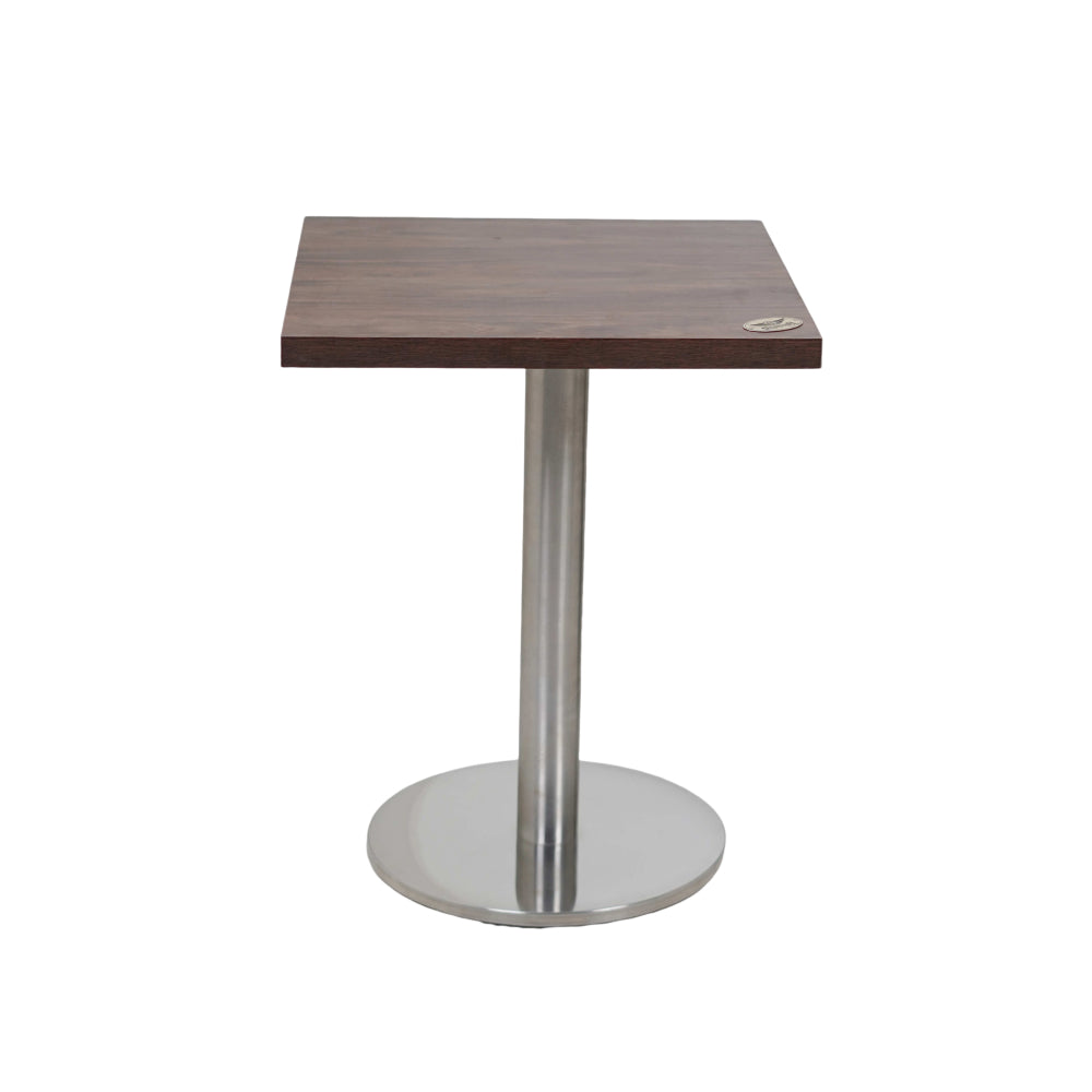 Ghana SS 2 Seater Table With Dark Walnut Top