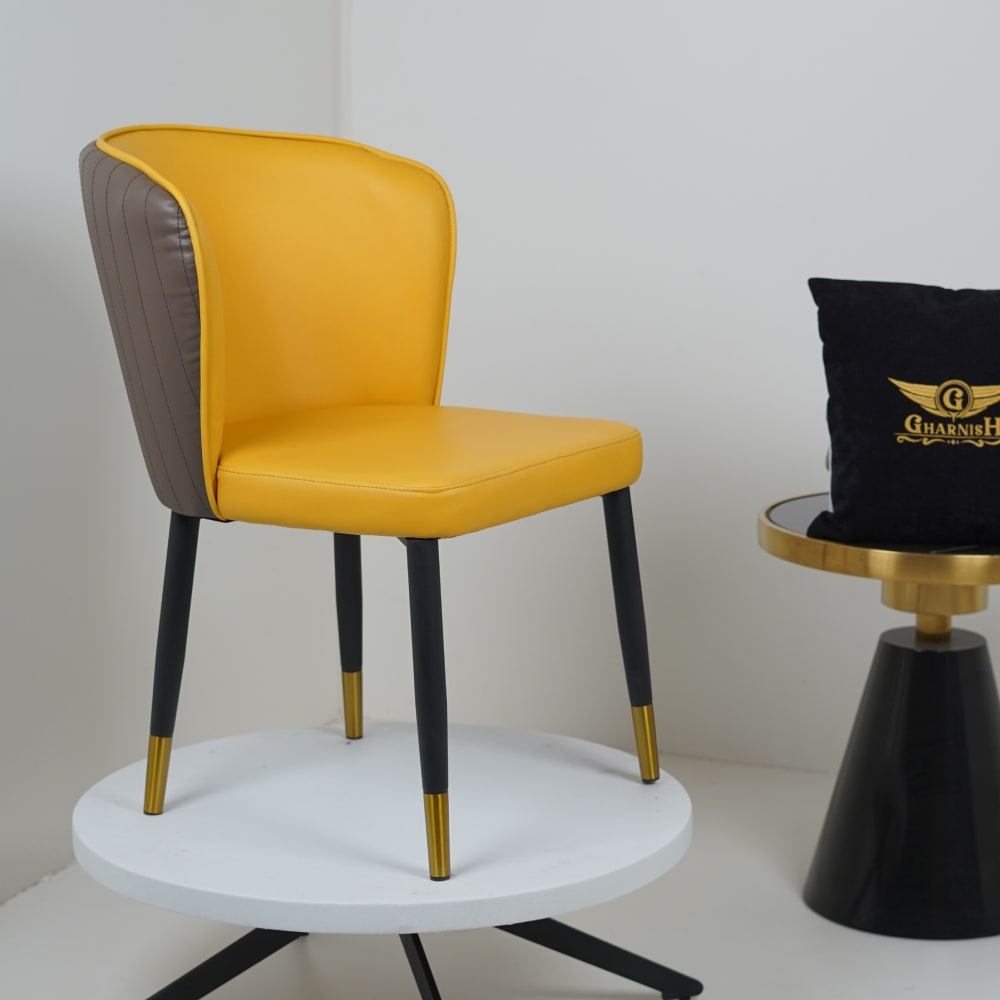 Glam Yellow Dining Chairs for Restaurant