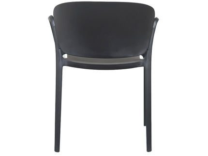 Hangy PVC Cafe Chairs With Arm Rest Black Color