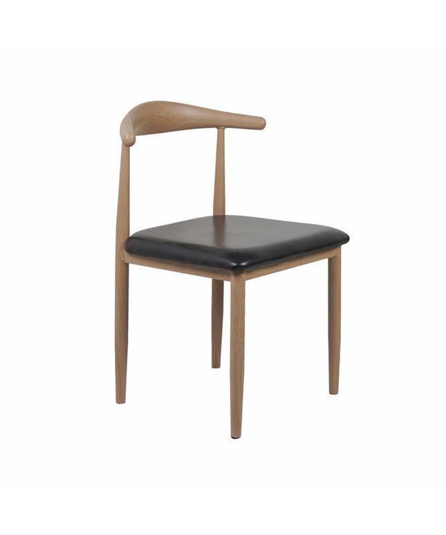 Hans Cafe Chair - Metal Restaurant Chair with Wooden Finish