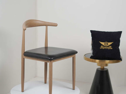 Hans Cafe Chair - Metal Restaurant Chair with Wooden Finish