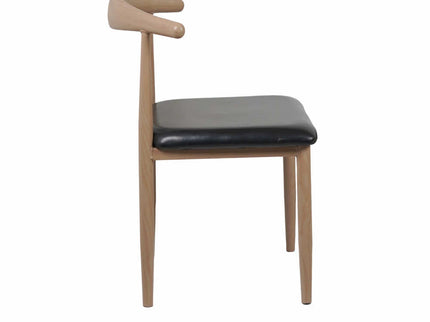 Hansa Light - Metal Restaurant Chair with Wooden Finish