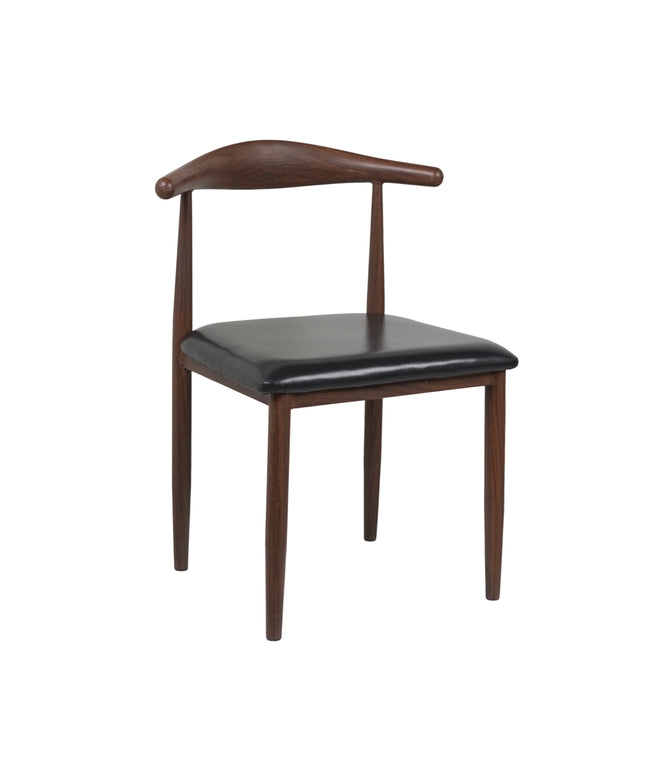 Hansa Dark - Metal Restaurant Chair with Wooden Finish