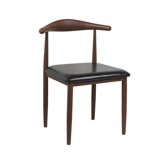 Hansa Dark - Metal Restaurant Chair with Wooden Finish