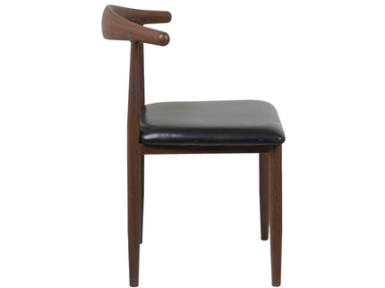 Hansa Dark - Metal Restaurant Chair with Wooden Finish