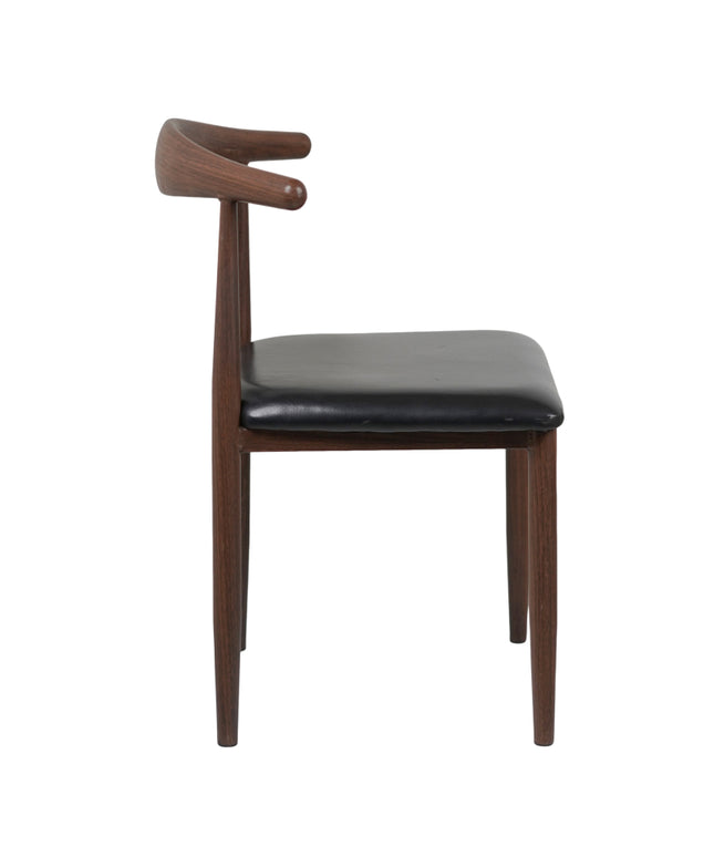 Hansa Dark - Metal Restaurant Chair with Wooden Finish