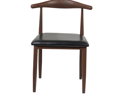 Hansa Dark - Metal Restaurant Chair with Wooden Finish