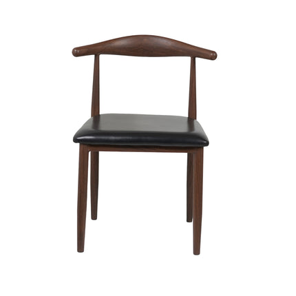 Hansa Dark - Metal Restaurant Chair with Wooden Finish