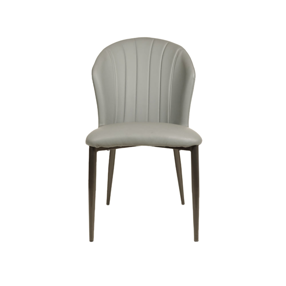 Hertly Stripe Leather Restaurant Chair