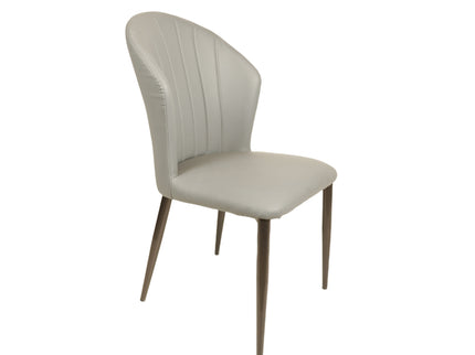 Hertly Stripe Leather Restaurant Chair