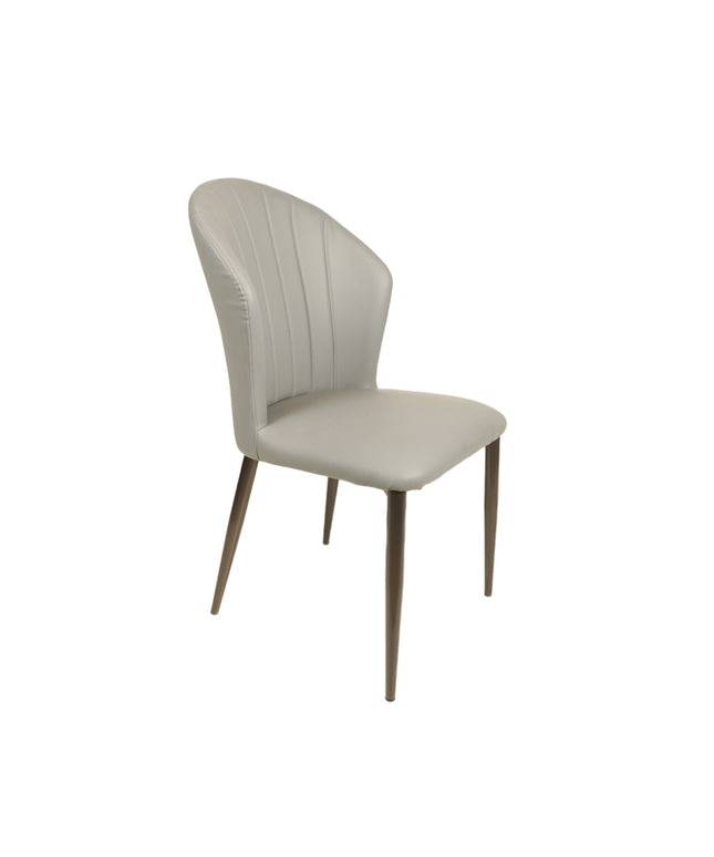Hertly Stripe Leather Restaurant Chair