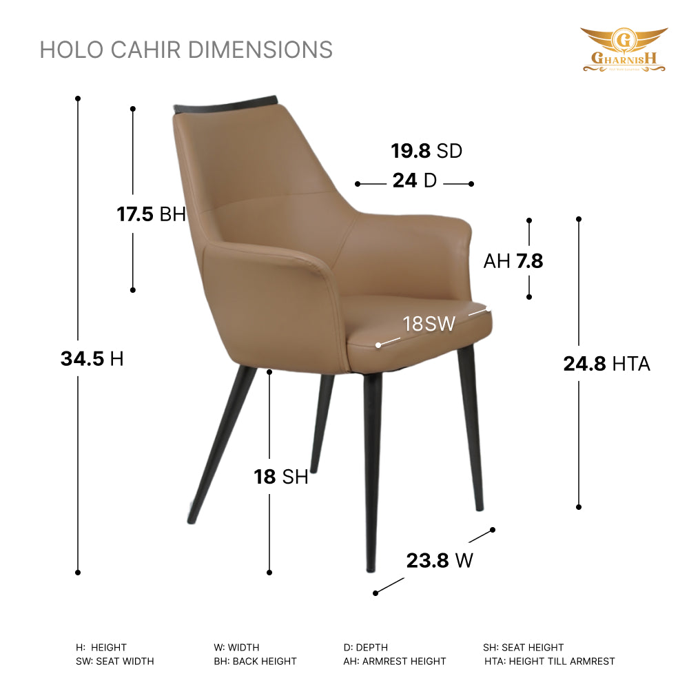 HOLO Premium Dining Chairs for Home or Restaurant Grey Color