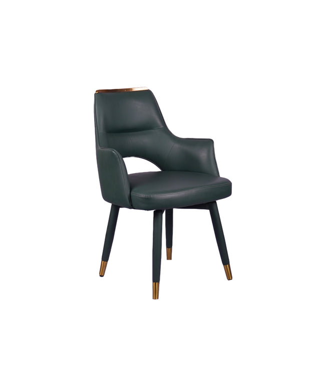 Holo Green Revolving Restaurant Dining Chair