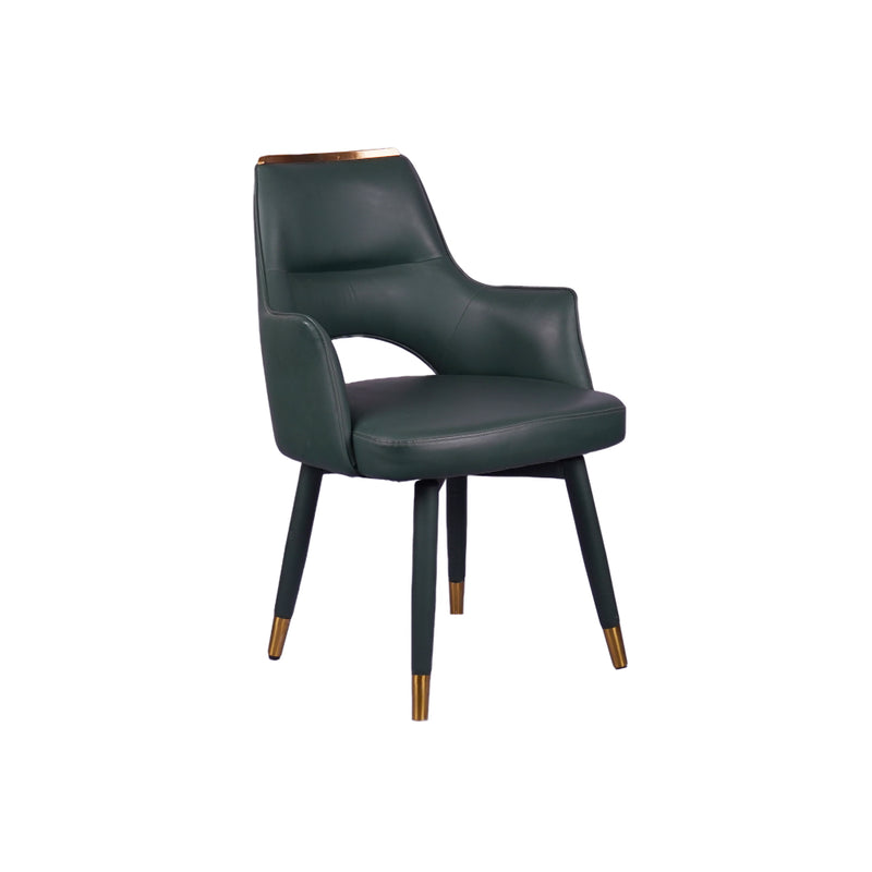 Holo Green Revolving Restaurant Dining Chair