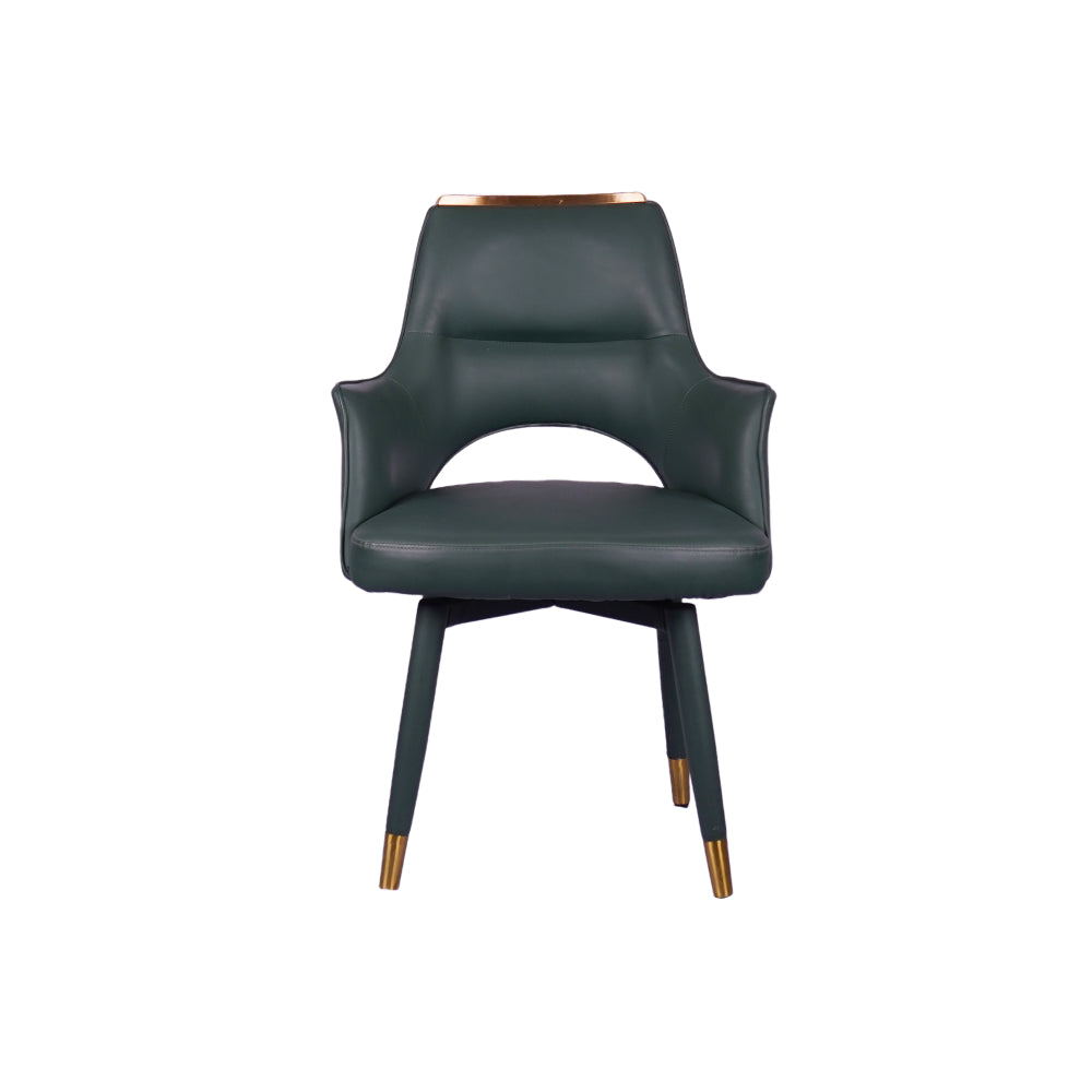 Holo Green Revolving Restaurant Dining Chair