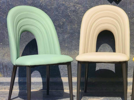 IG Leather Dining Chairs for Restaurant or Home Half white color