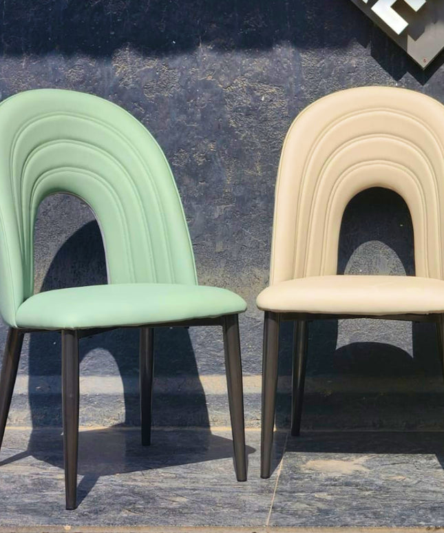 IG Leather Dining Chairs for Restaurant or Home Half white color