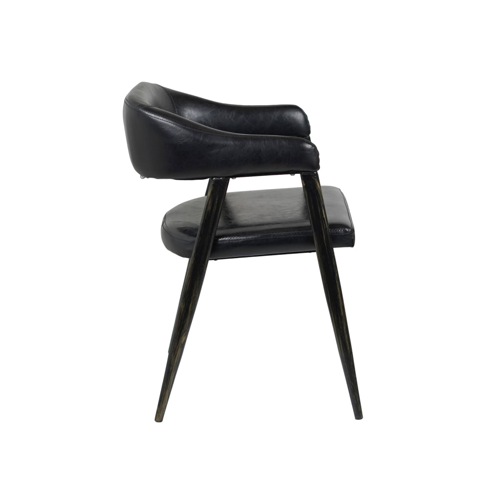 IRIS Cafe Chair Balck Leatherette