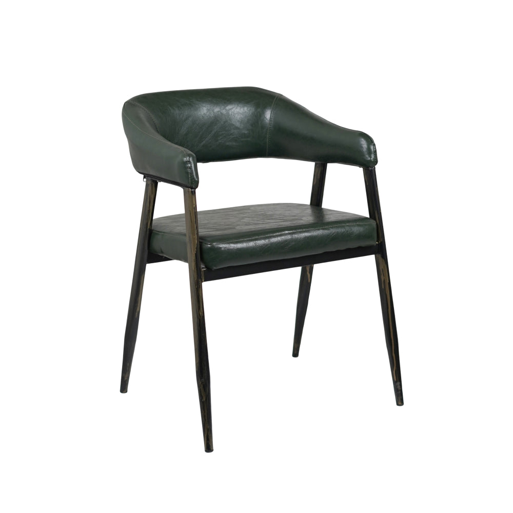 IRIS Cafe Chair Green Leatherette