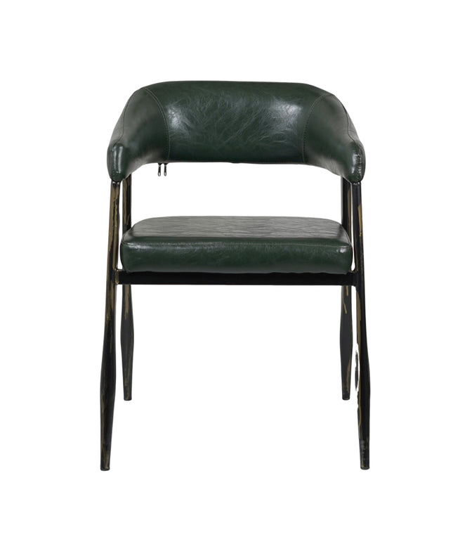 IRIS Cafe Chair Green Leatherette