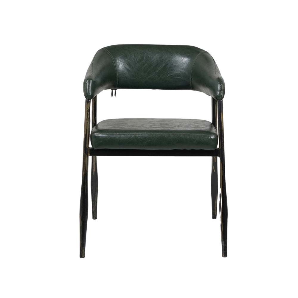 IRIS Cafe Chair Green Leatherette