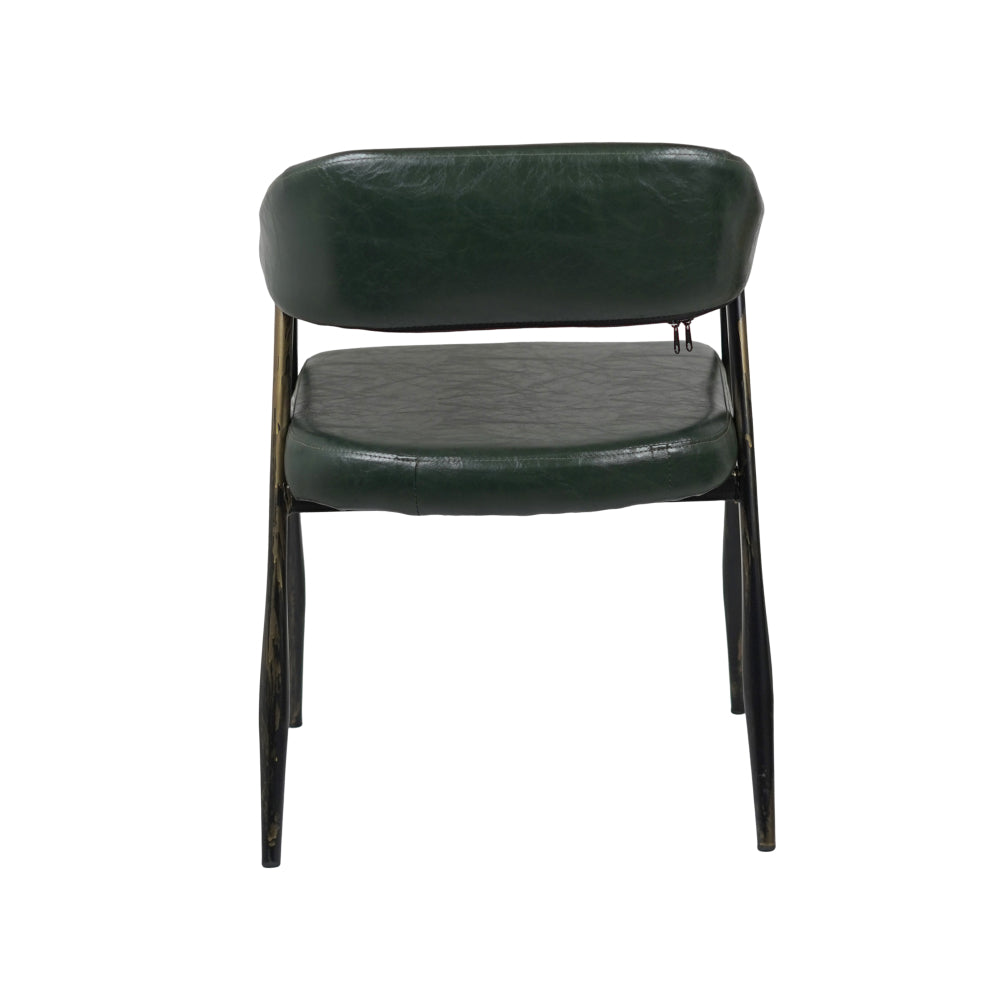 IRIS Cafe Chair Green Leatherette