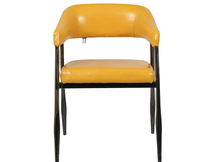 IRIS Cafe Chair Yellow Leatherette