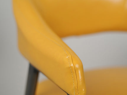 IRIS Cafe Chair Yellow Leatherette