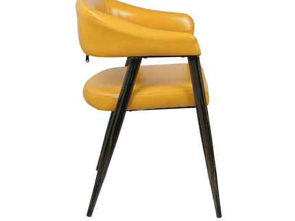 IRIS Cafe Chair Yellow Leatherette