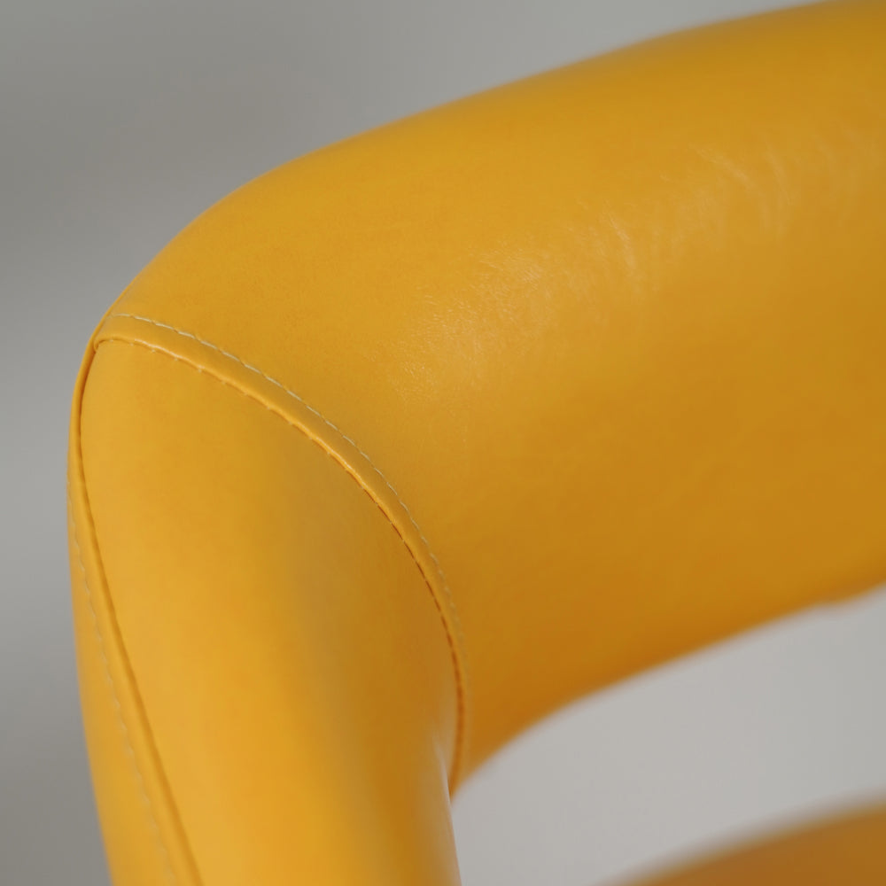 IRIS Cafe Chair Yellow Leatherette