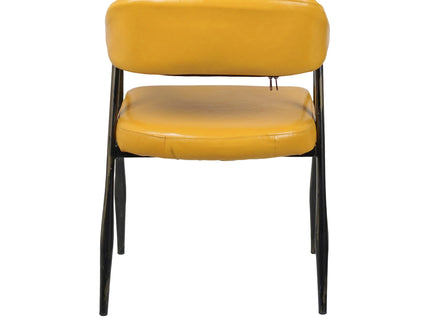 IRIS Cafe Chair Yellow Leatherette