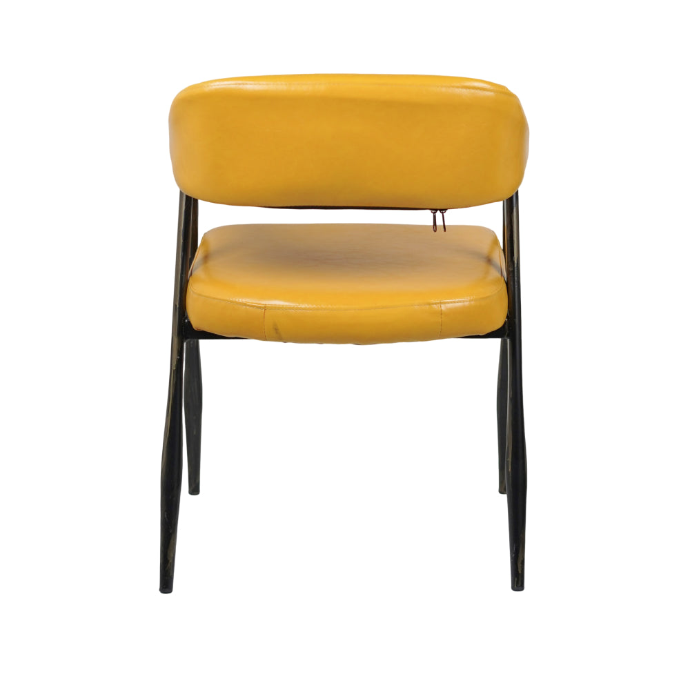 IRIS Cafe Chair Yellow Leatherette