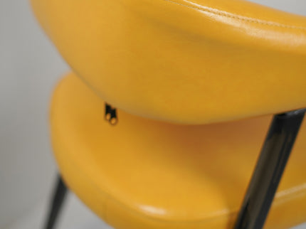 IRIS Cafe Chair Yellow Leatherette